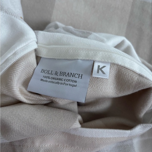 Boll & Branch Flannel Buffalo Check Duvet Cover Set King - Picture 4 of 4